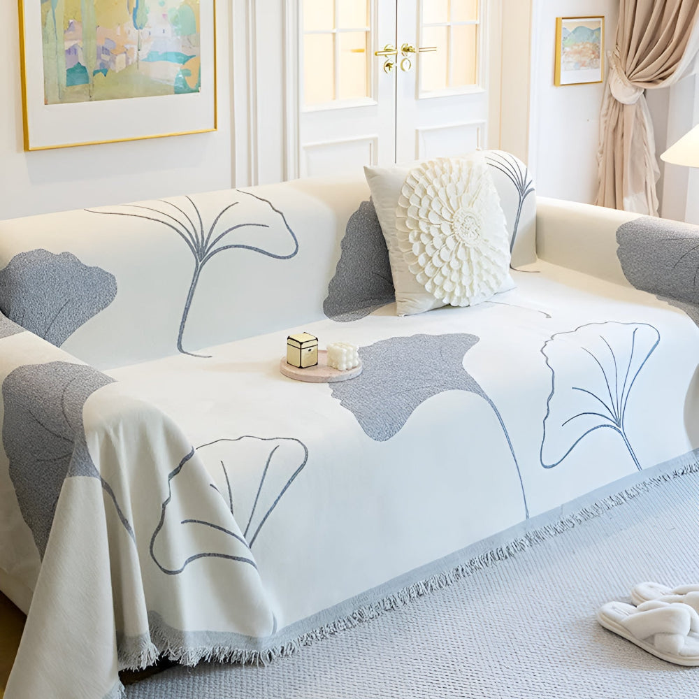 Norvo | Pastoral Stil Ginkgo Blad Sofa Trekk