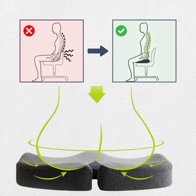 Norvo | Ortopedisk trykkavlastningspute | Konturert design for rygg- og nakkestøtte hjemme eller på reise