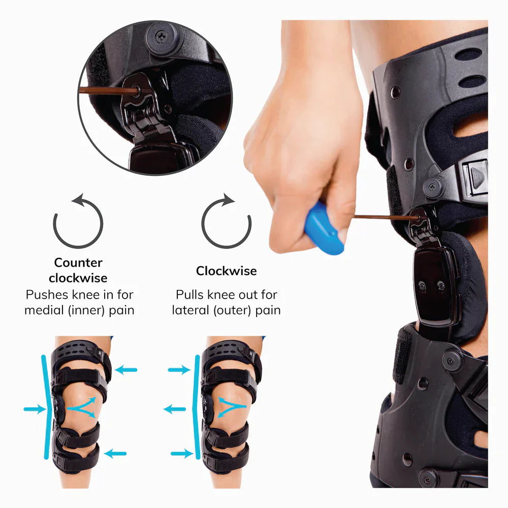 Norvo | Osteoarthritis relieving knee brace – Medial and lateral support for pain relief in bone-on-bone arthritis