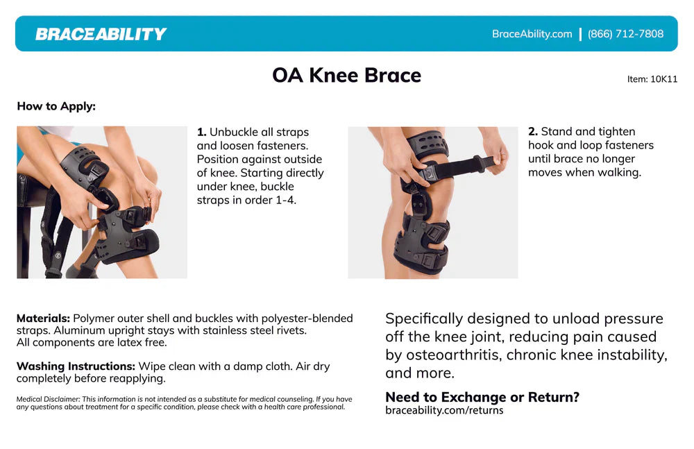 Norvo | Osteoartritt Lindring Knestøtte | Medial og Lateral OA Støtte for Bein-på-Bein Artritt Smerte