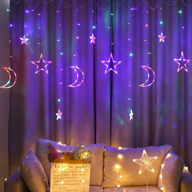 Norvo | Star Moon LED Festival Decoration Atmosphere Decoration Plastic String Lights