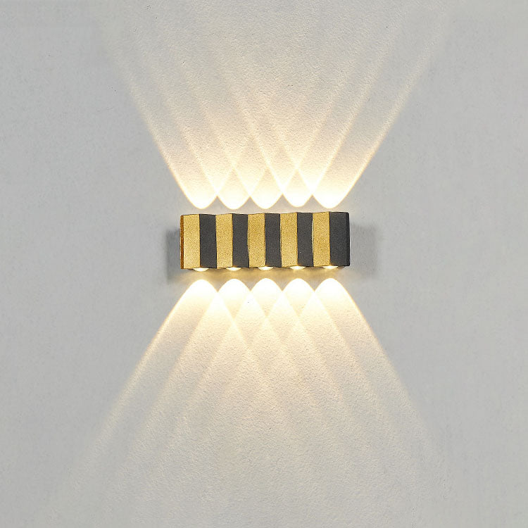 Norvo | Moderne Lys Luksus Gyldent Aluminium Utendørs Vanntett Terrasse LED Vegglampe