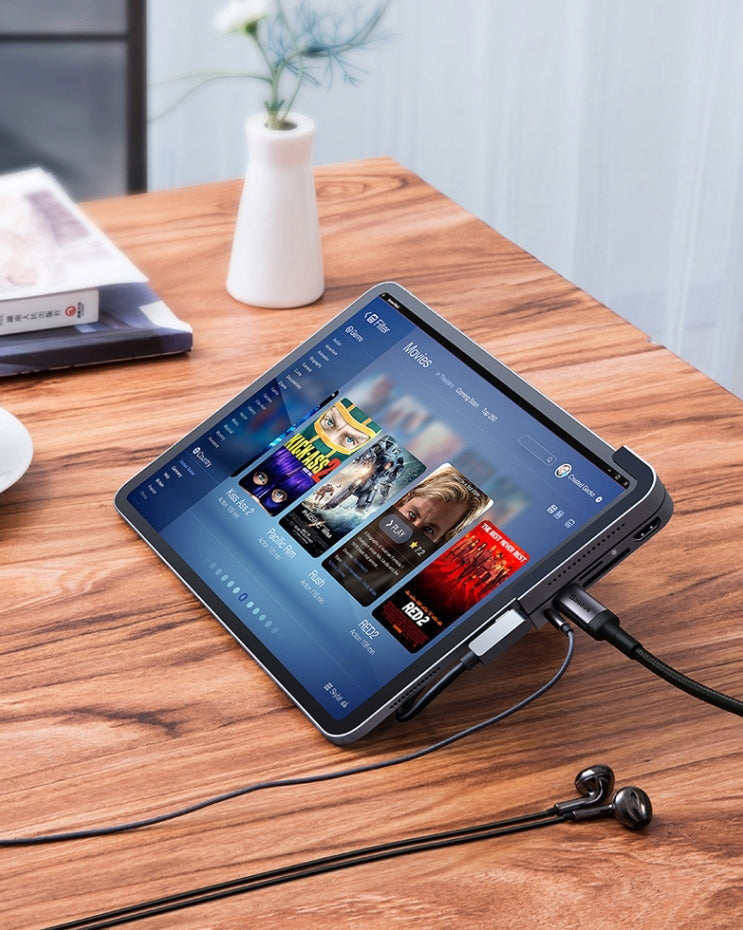 Norvo | 6-i-1 USB Type-C Hub Med USB3.0, SD, MicroSD, Lyd, 4K/HD & USB-C PD, For iPad Pro & Mer
