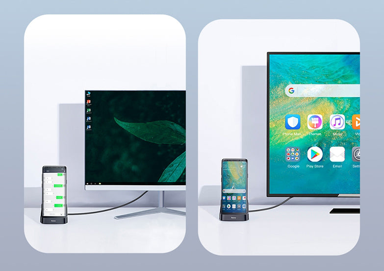 Norvo | 7-i-1 USB/Type-C Til HDMI HUB Dockingstasjon & Strømadapter