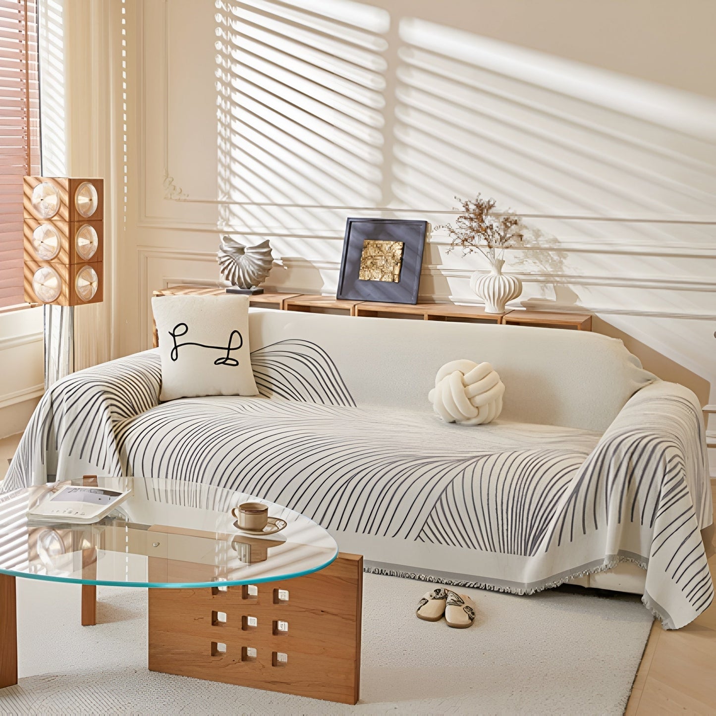 Norvo | Calista Wave Chenille Sofaplagg