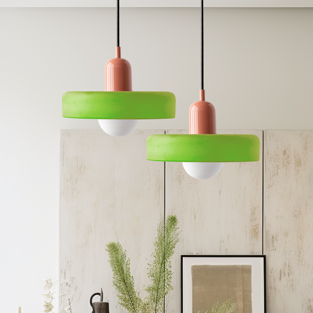 Norvo | Scandi Bauhaus Pendellampe – Stilig oransje taklampe for moderne rom