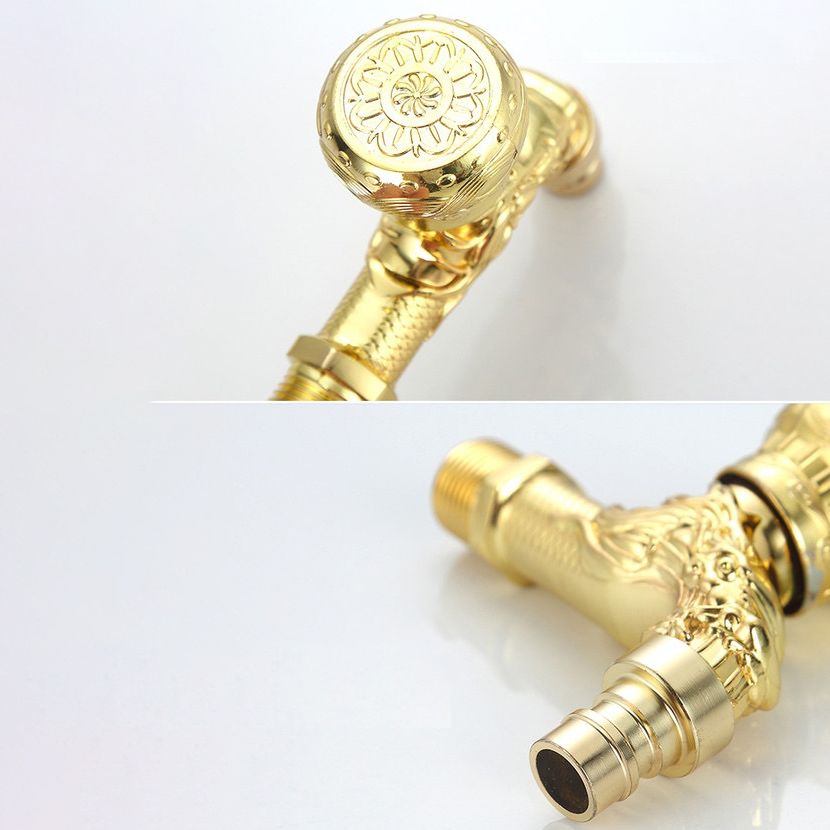 Norvo | Vintage Classic Faucet Water Lock Single Handle Dragon Engraving Wall Mounted Faucet