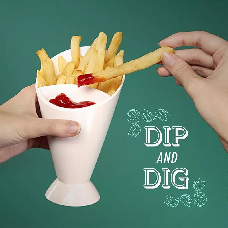 Franske poteter delt chips holder