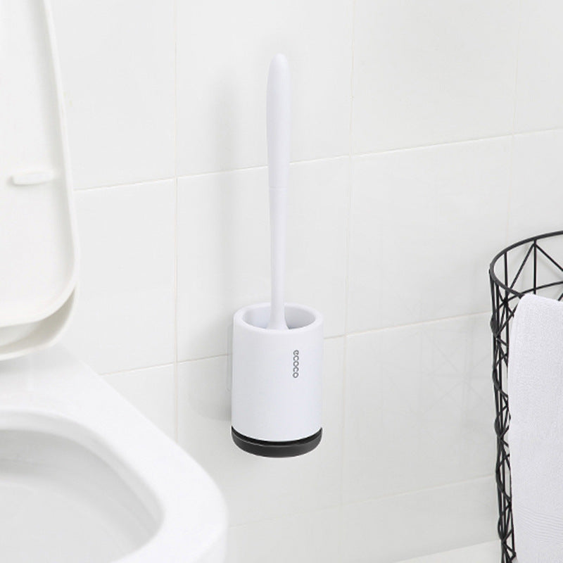 Norvo | Silikon Toalettbørste med Holder | Modern, Effektiv Toalettbørste for Hjemme Rengjøring