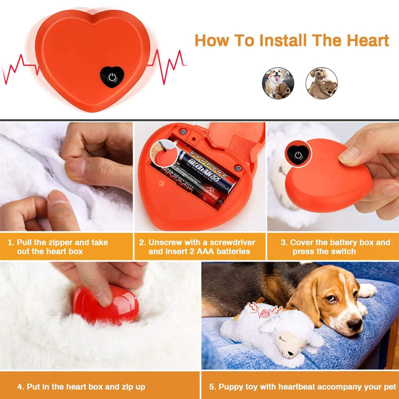 Norvo | Heartbeat Pet Plush Toy for Separation Anxiety