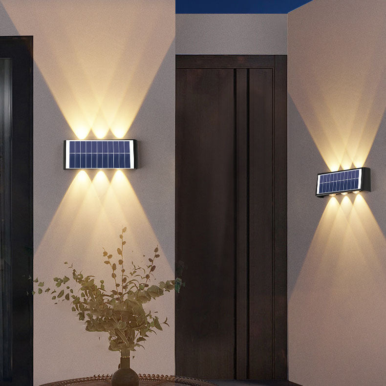 Norvo | Moderne Enkelhet Sol Vannavstøtende Rektangulær ABS PMMA LED Vegglampe For Utendørs Patio