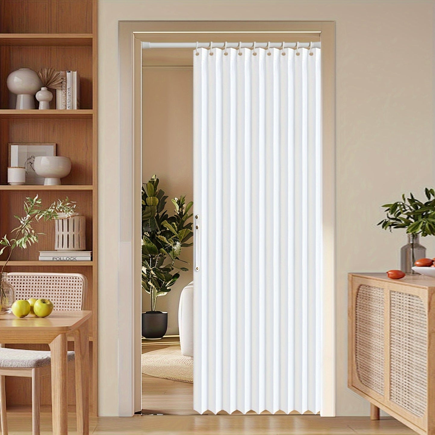 Norvo | Fargerik magnetisk faltegardin – Enkel innredning, plassbesparende romdeler for hjem og virksomhet – Livlig kunstnerisk design, maskinvaskbart polyester