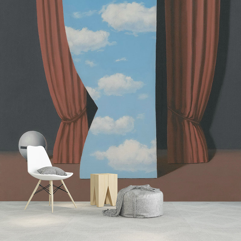 Norvo | Evocative Gioconda Tapet Veggbilder For Soverom Magritte Kunst Veggdekor, Skreddersydd