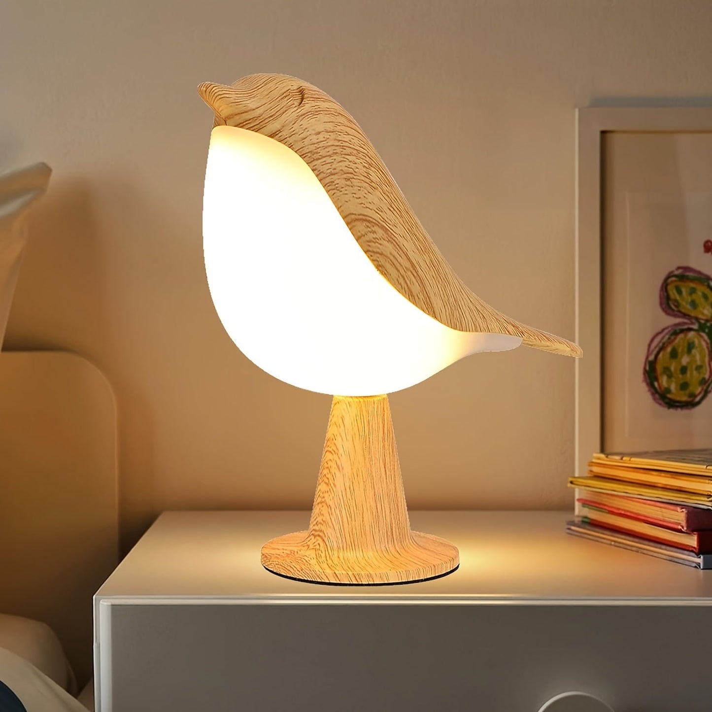 BrightNest - USB LED Fugl Bordlampe med Touch Norvo