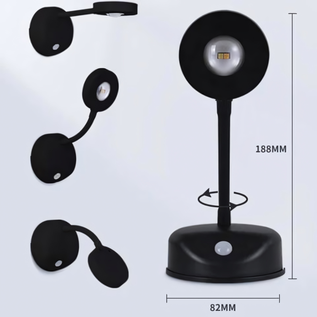 Norvo | Spark360 – Trådløs LED-spotlight med bevegelsessensor og 360° justerbar montering