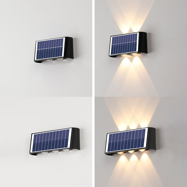 Norvo | Moderne Enkelhet Sol Vannavstøtende Rektangulær ABS PMMA LED Vegglampe For Utendørs Patio