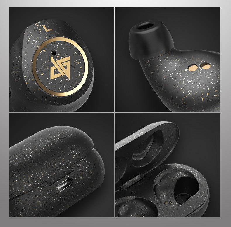 Norvo | Bluetooth 5.0 Trådløst Headset med Berøringskontroll, Støydemping, Rask Tilkobling, HiFi Lydkvalitet, & IPX5 Vanntett, til Hjem, Kontor & Skole (Stjernete svart)