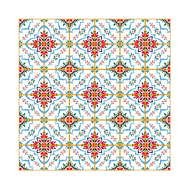 Norvo | Quatrefoil Blomstertrykk Tapeter Bohemsk Klistrevegger til Toalett, 3.5' X 3.5"