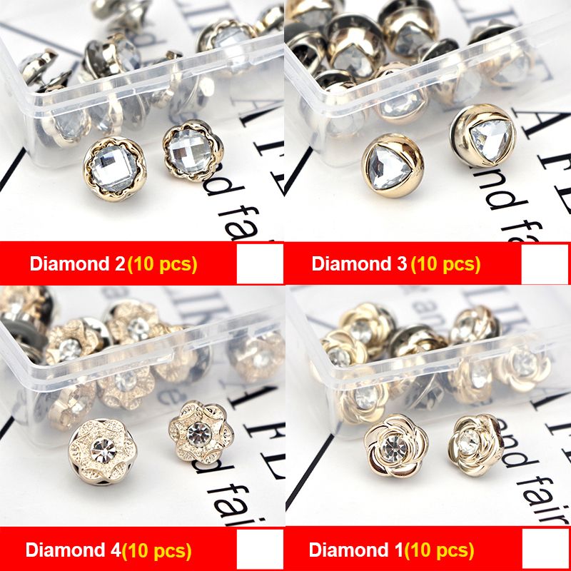 Norvo | Metal craft erstatnings knappnåler, avtagbare skjorteknapper