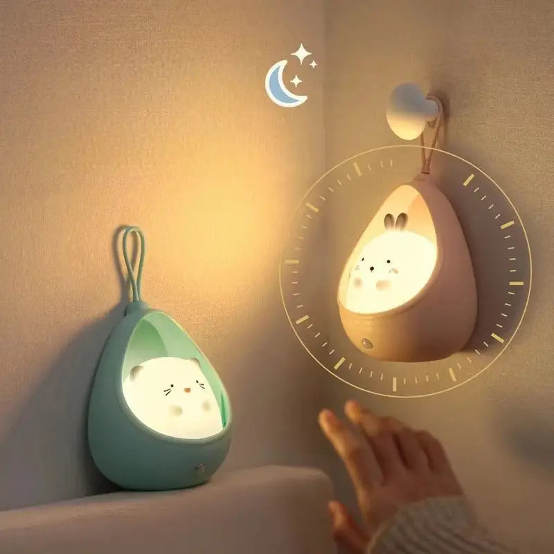 Norvo | PurrLight – Søt Dyre Nattlampe LED Senglampe for Barn