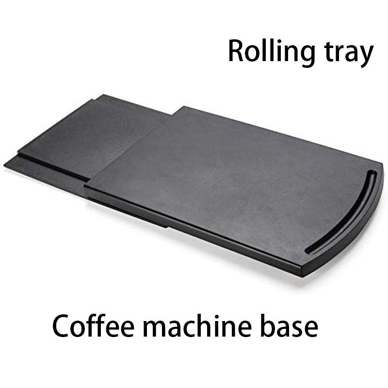 Norvo | Skyvbar kaffemaskinbrett - 12" Rullende brett for kaffekanner, mixere og brødrister med myke rullende hjul
