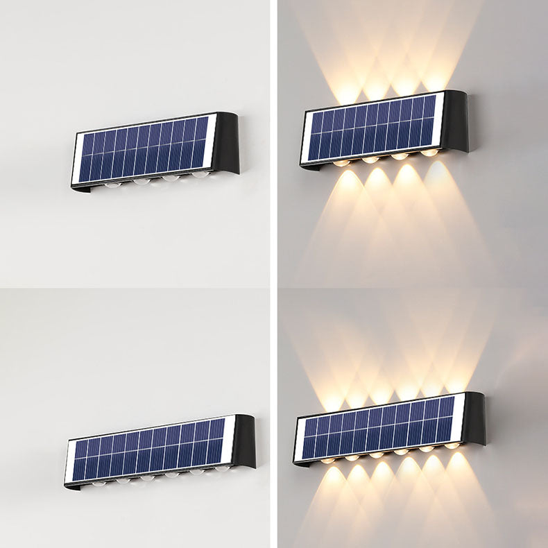 Norvo | Moderne Enkelhet Sol Vannavstøtende Rektangulær ABS PMMA LED Vegglampe For Utendørs Patio
