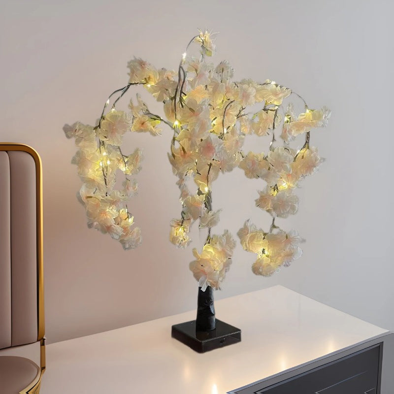 Norvo | Atmosfærisk Lys Tre med Røde Fugler – Fleksibel LED Dekorasjon Tre