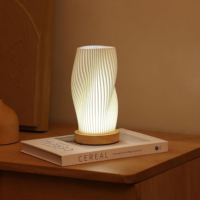 Norvo | Wavecrest Bordlampe – Myk Glød Designerlampe med Dimbar Varme og Naturlig Hvit Lys