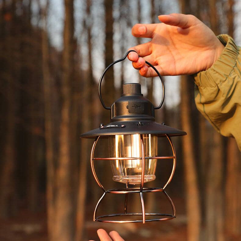 Norvo | Utendørs Vintage Camping Lys Hest Lys Oppladbart Bærbart Camping Lys