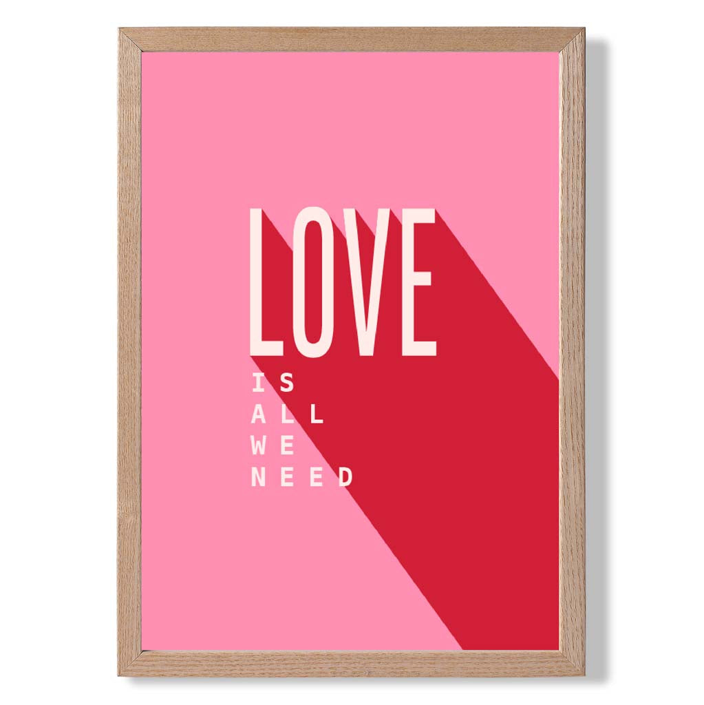Norvo | Love Is All We Need Rammet Kunsttrykk