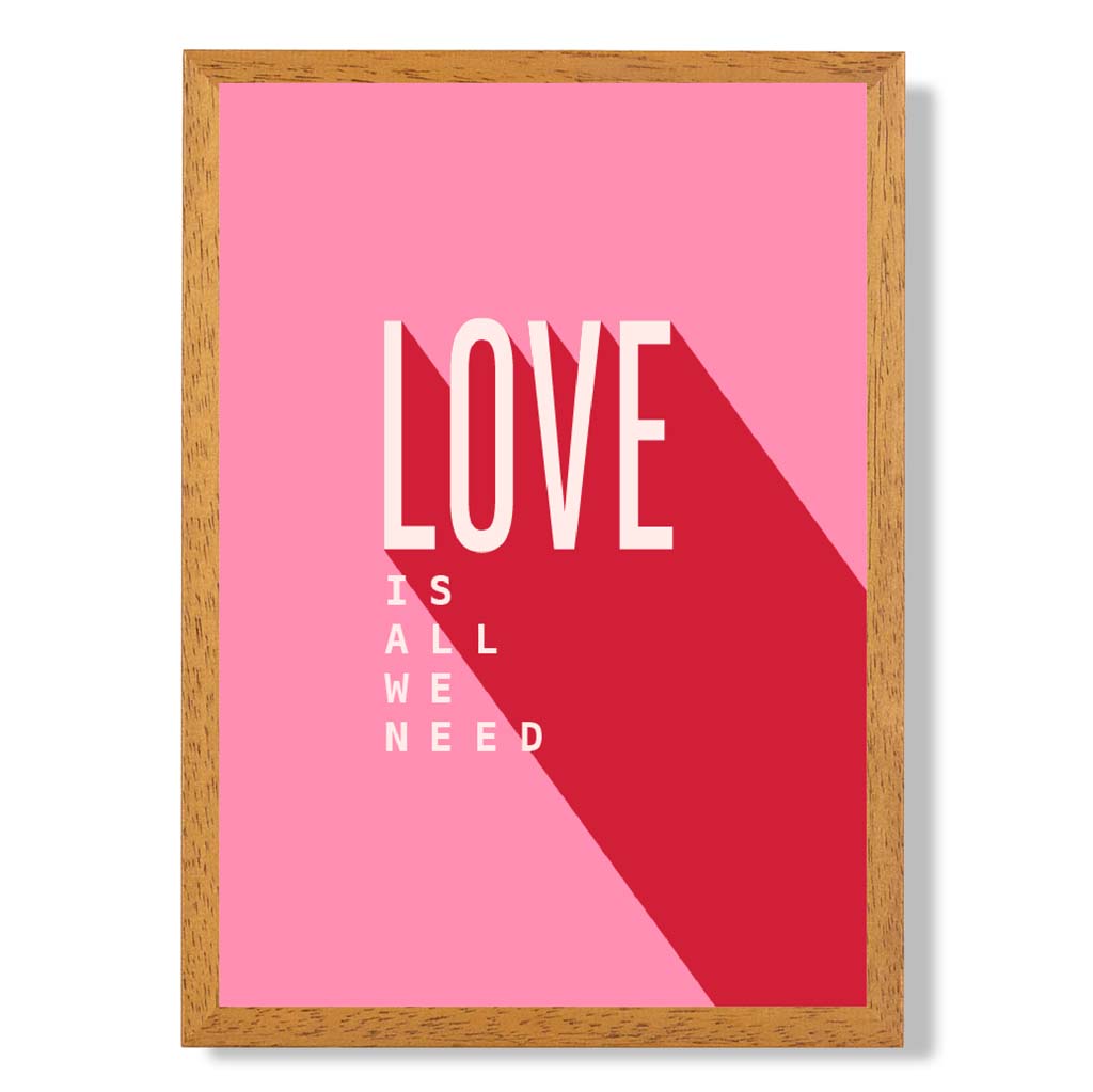 Norvo | Love Is All We Need Rammet Kunsttrykk