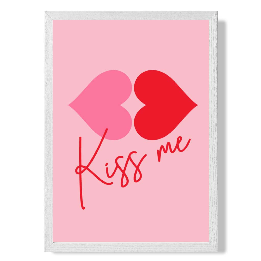 Norvo | Kiss Me Heart Lips Innrammet Kunstprint