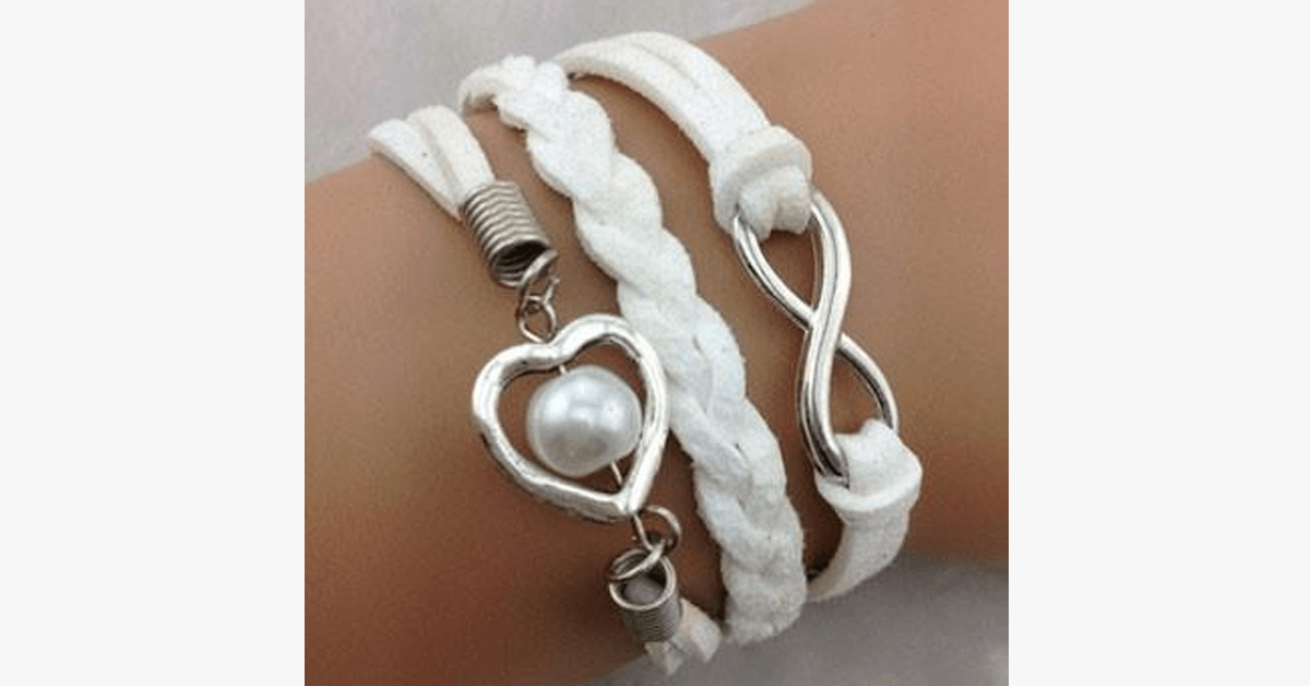 Norvo | Uendelig Perle Hjerte Armbånd - For forbindelser som varer evig