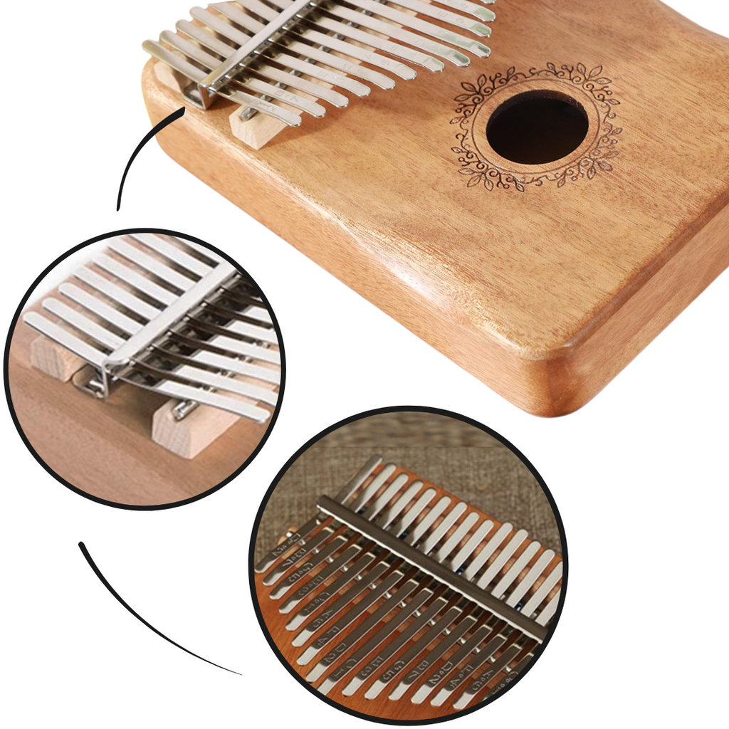 Kalimba tommelpiano med 17 tangenter