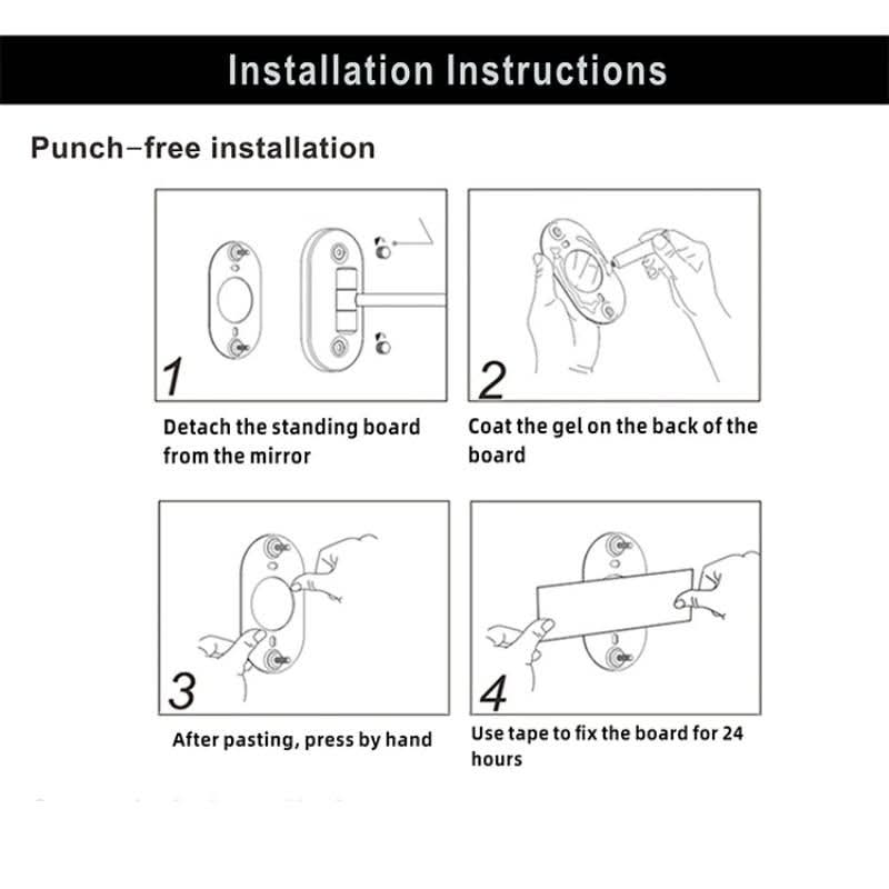 Norvo | Gull Oppladbart LED Sminke Forstørrelses Speil