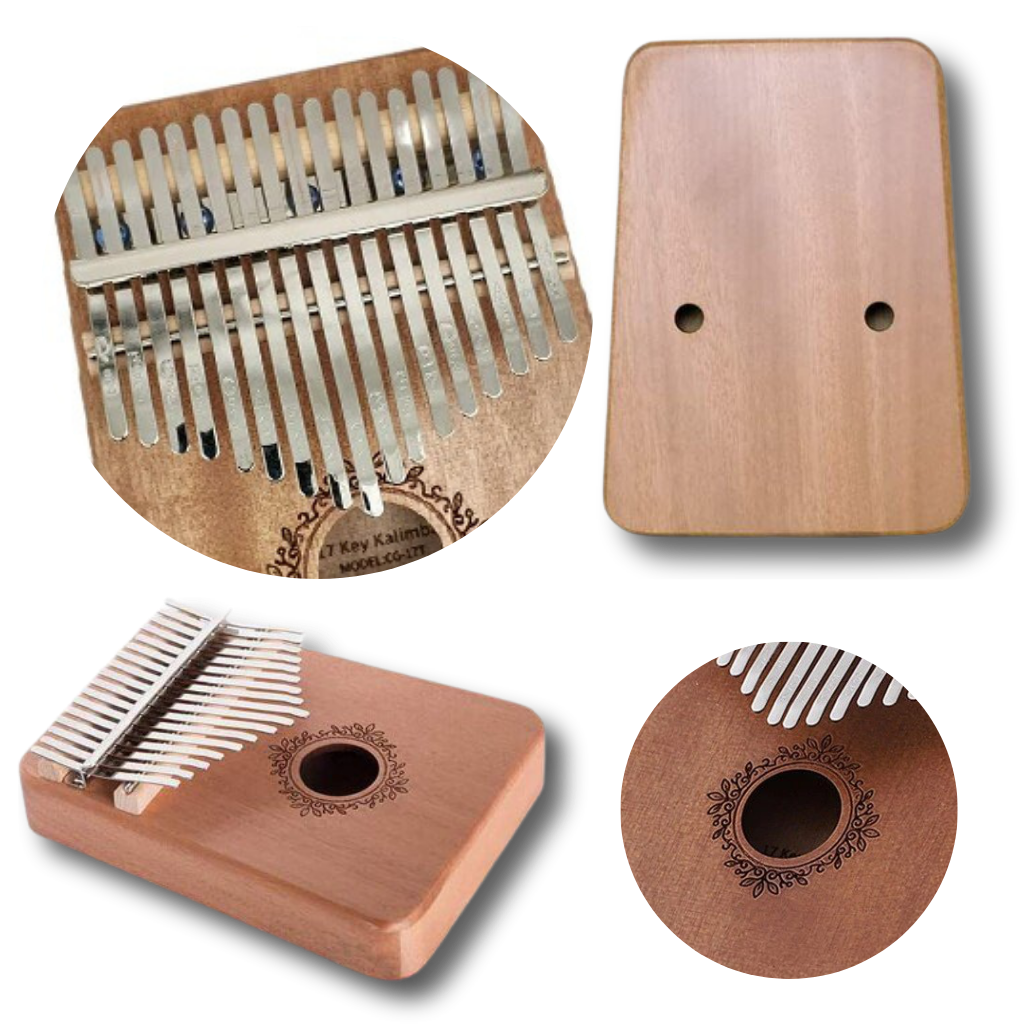Kalimba tommelpiano med 17 tangenter