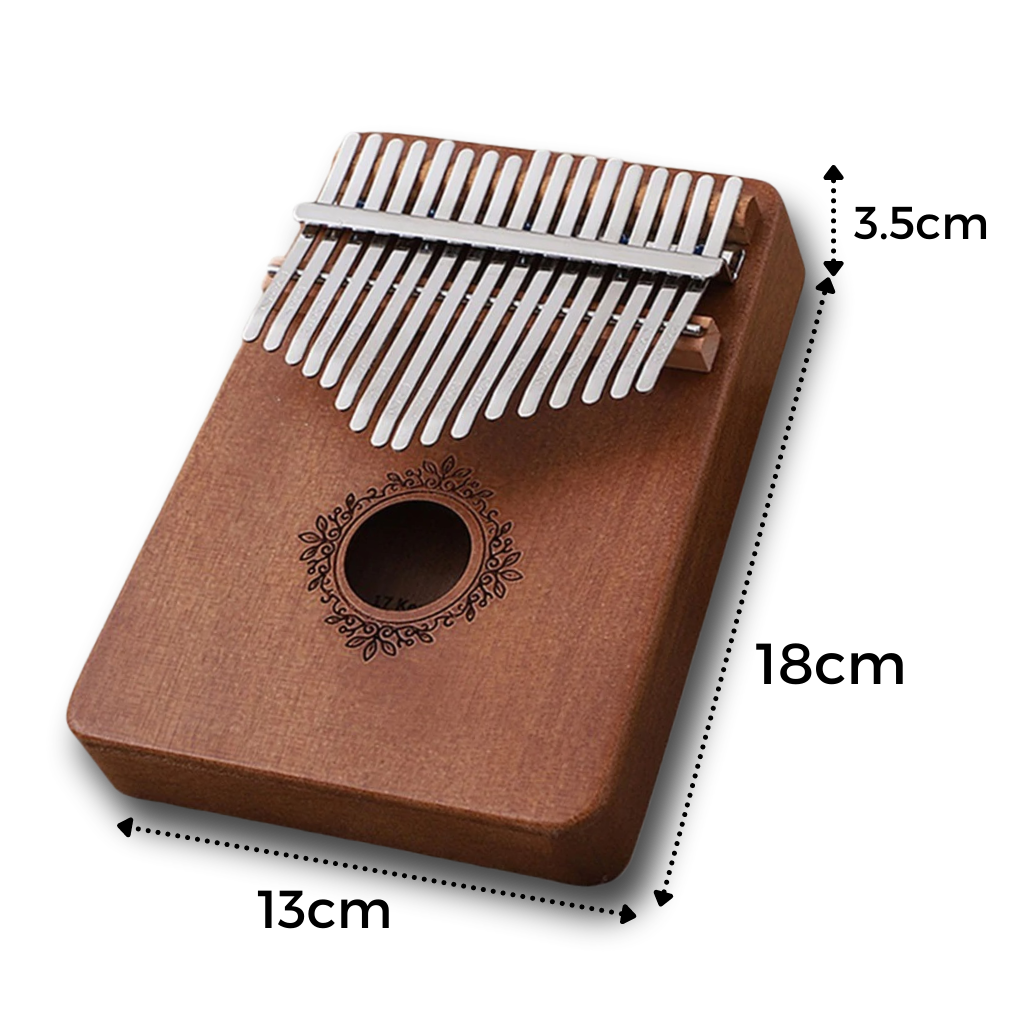 Kalimba tommelpiano med 17 tangenter