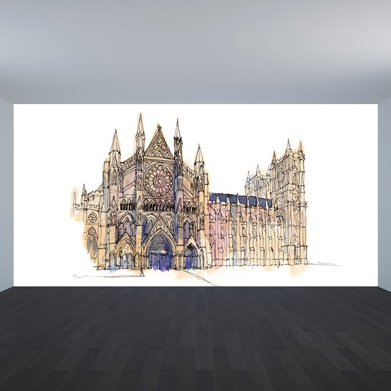 Norvo | Global inspirerte historiske relikvier veggmaleri pastellfarget arkitektur veggbekledning for hjemmet