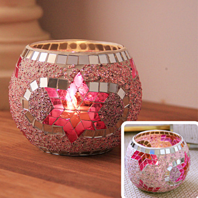 Norvo | Europeisk Retro Glass Mosaic Tealight Holder