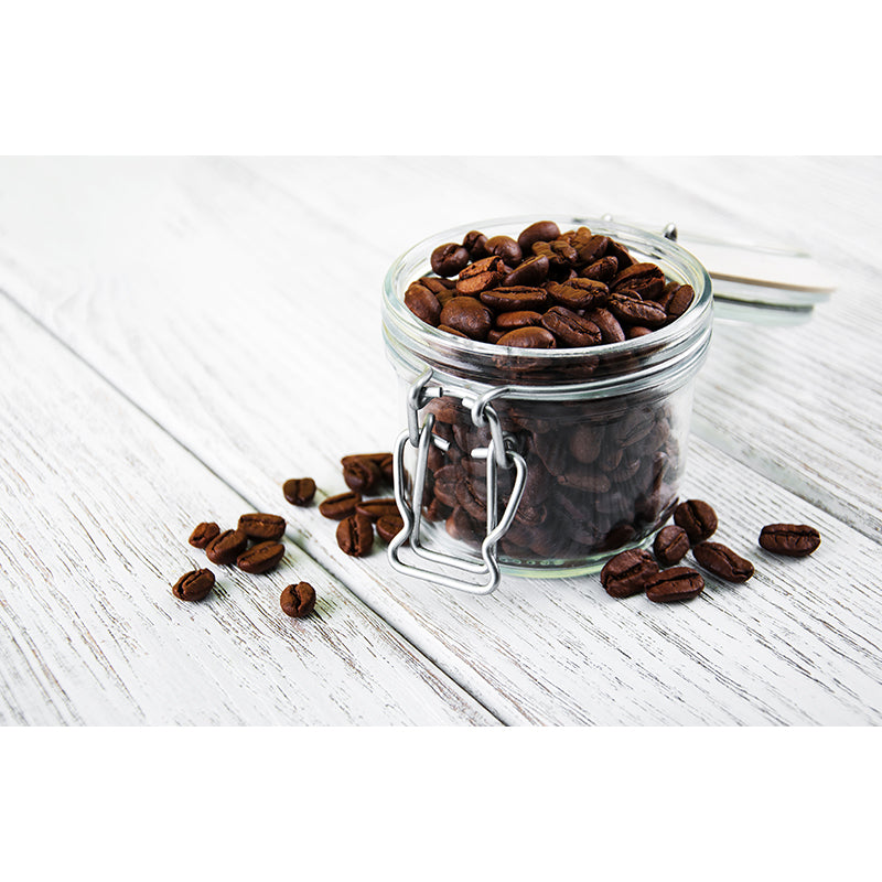 Norvo | Full-size fotografering moderne tapet med kaffebønner-grafikk i milde farger