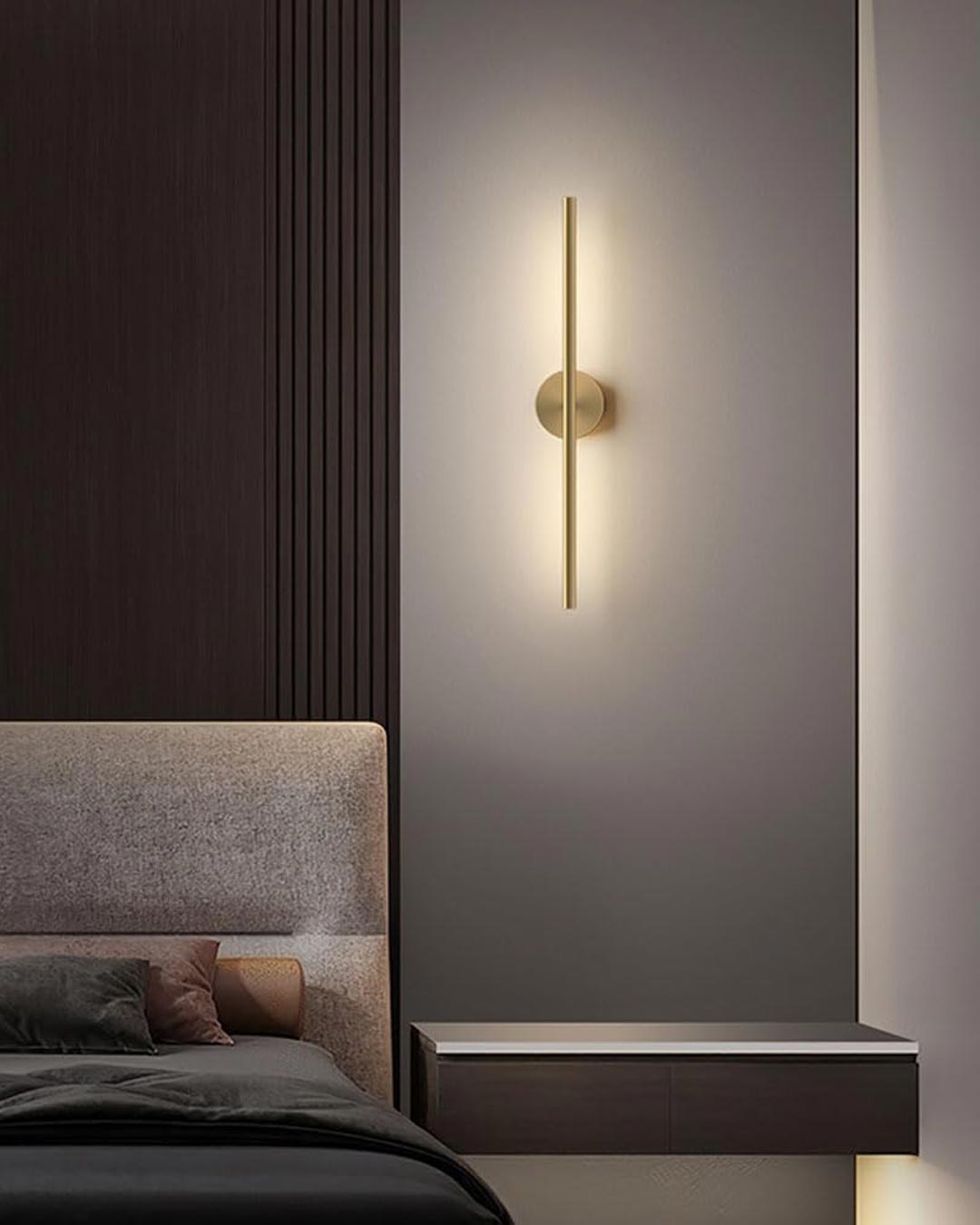 Norvo | Moderne Lineær LED Vegglampe - Gull