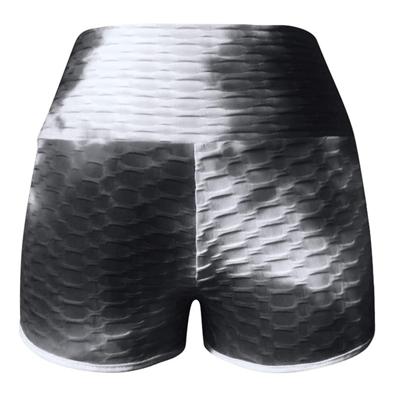 Norvo | Tie-Dye Print Høy Midje Yoga Shorts