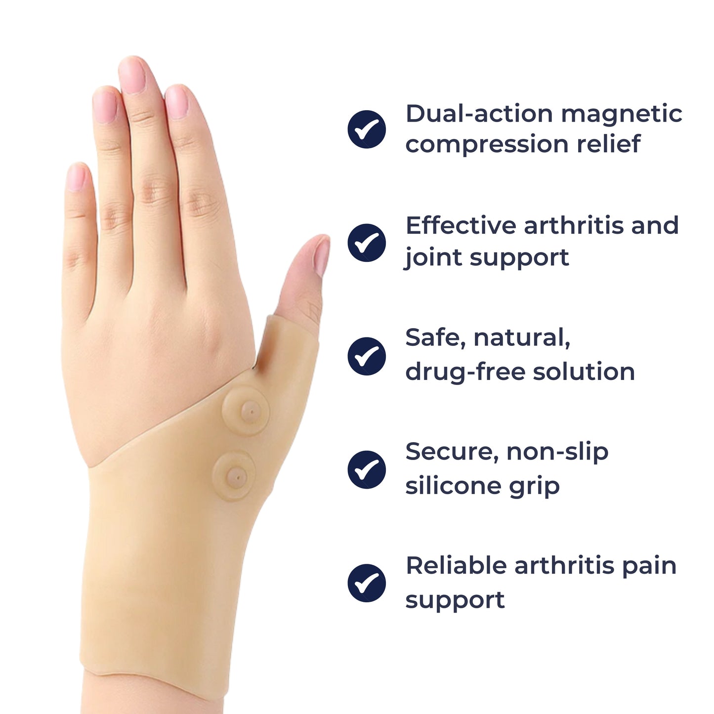 Smertelindring + Kompresjon – Non-Slip Silikon – Artritt & Leddstøtte for Hverdagskomfort Norvo