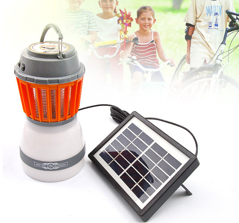 Norvo | Solenergi LED Mygglampe med Integrert Lantern – Effektiv Insektbeskyttelse og Belysning for Hage og Camping