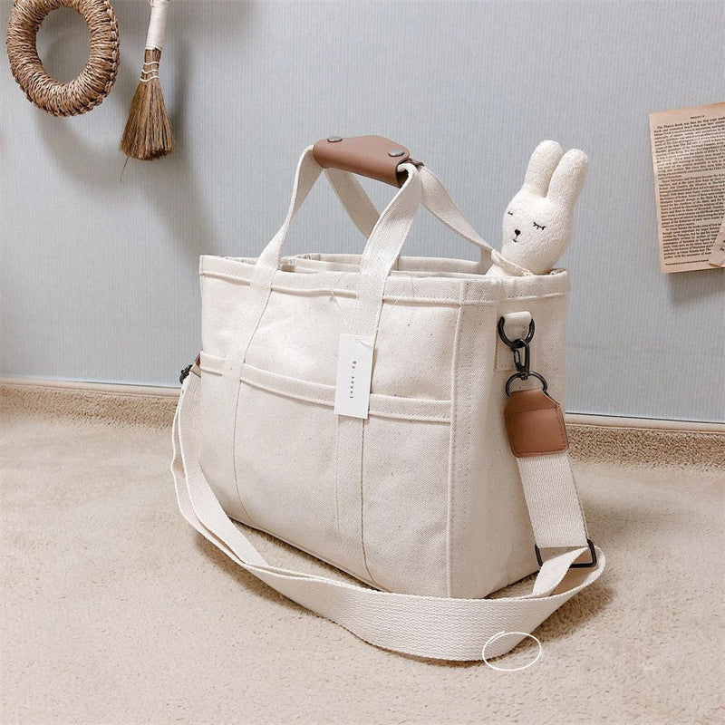 Norvo | Solid Color Canvas Shopper Bag