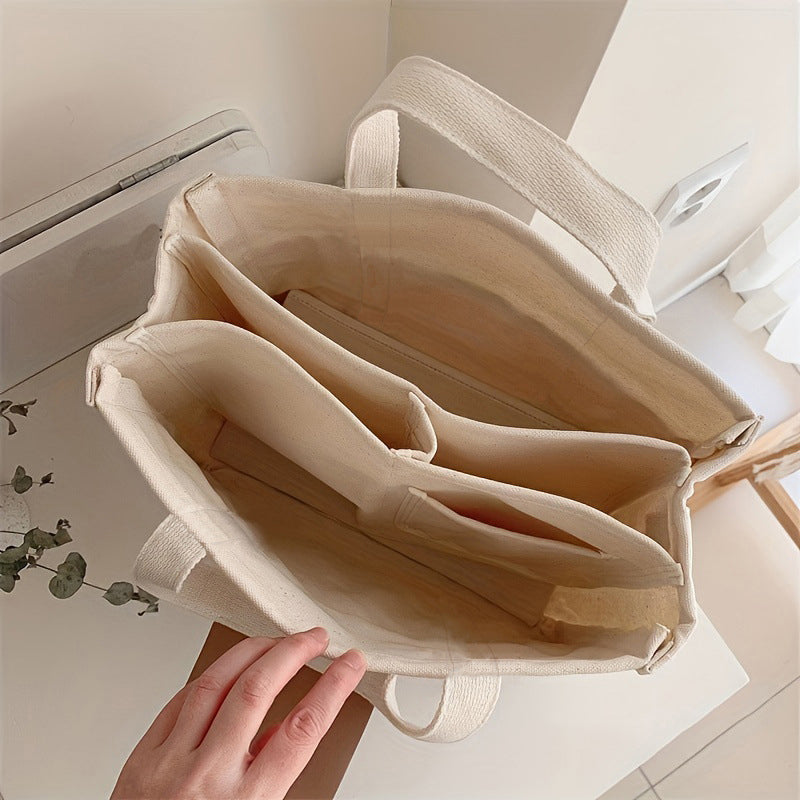 Norvo | Solid Color Canvas Shopper Bag