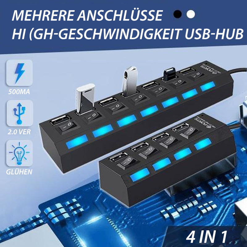 Norvo | Flere tilkoblinger Høykapasitets USB-hub