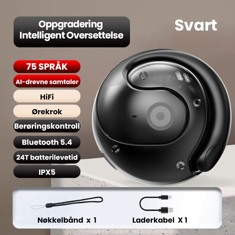 Norvo | Smarte Trådløse Bluetooth Oversettelses Ørepropper