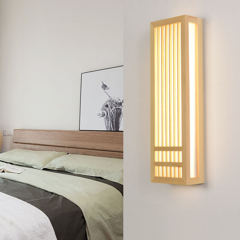 Norvo | ShizuLight | Japansk Tre LED Vegglampe – Minimalistisk Zen-Inspirert Belysning