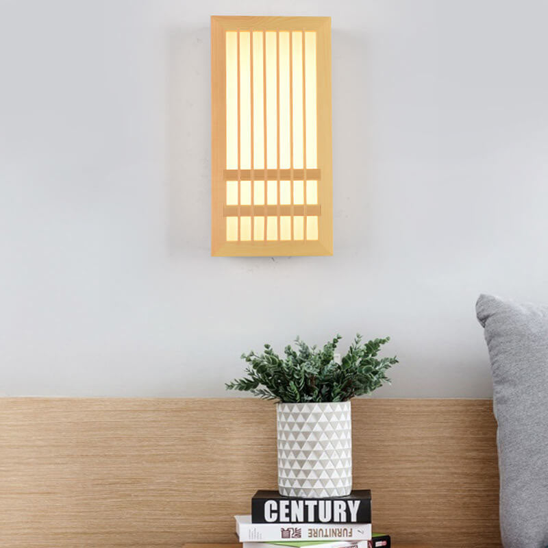 Norvo | ShizuLight | Japansk Tre LED Vegglampe – Minimalistisk Zen-Inspirert Belysning